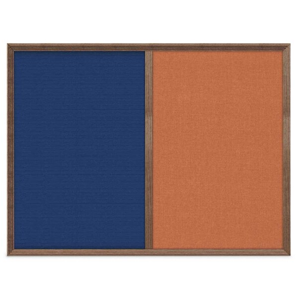 United Visual Products Slim Style Indoor Enclosed Corkboard, 12 UV500SC-BLACK-BLACK - main